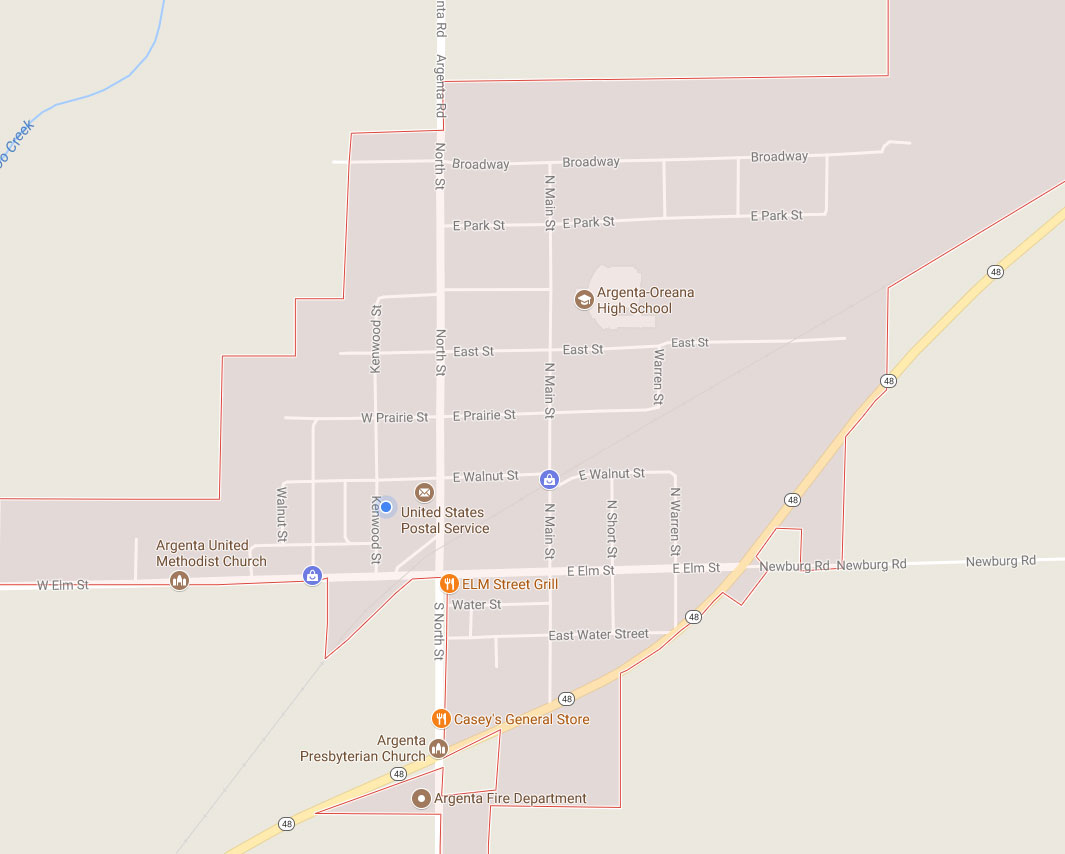 Map of Argenta, IL
